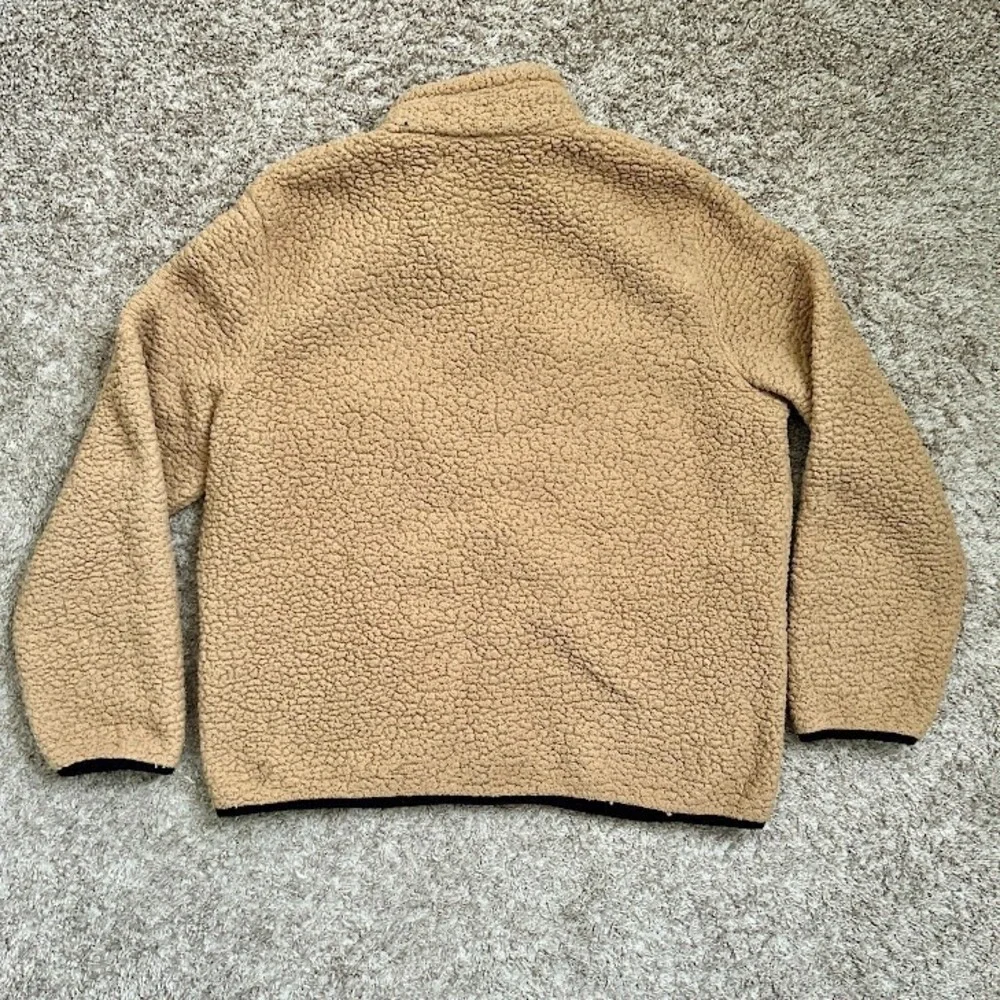 Tommy Hilfiger Sherpa Fleece Jacket‎ I Tan Black Zip Up Casual Outerwear I XL